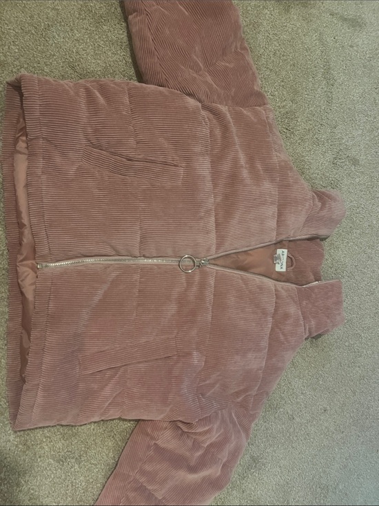 Arizona Jean Company Jackets & Blazers - Pink Velvet Zip-Up Jacket
